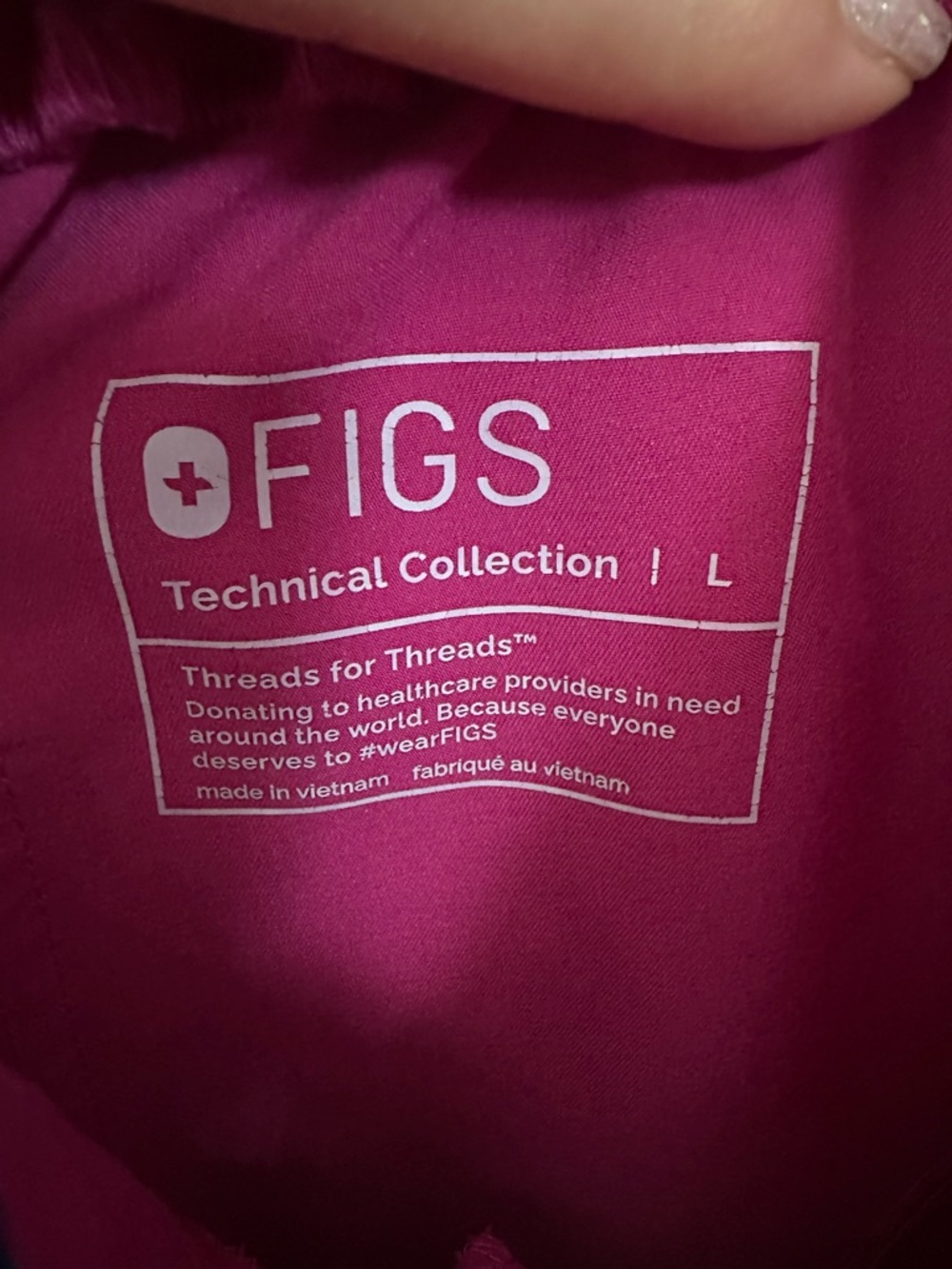 Figs Technical Collection Scrub pant in Magenta with Blue Accent - Picture 3 of 3